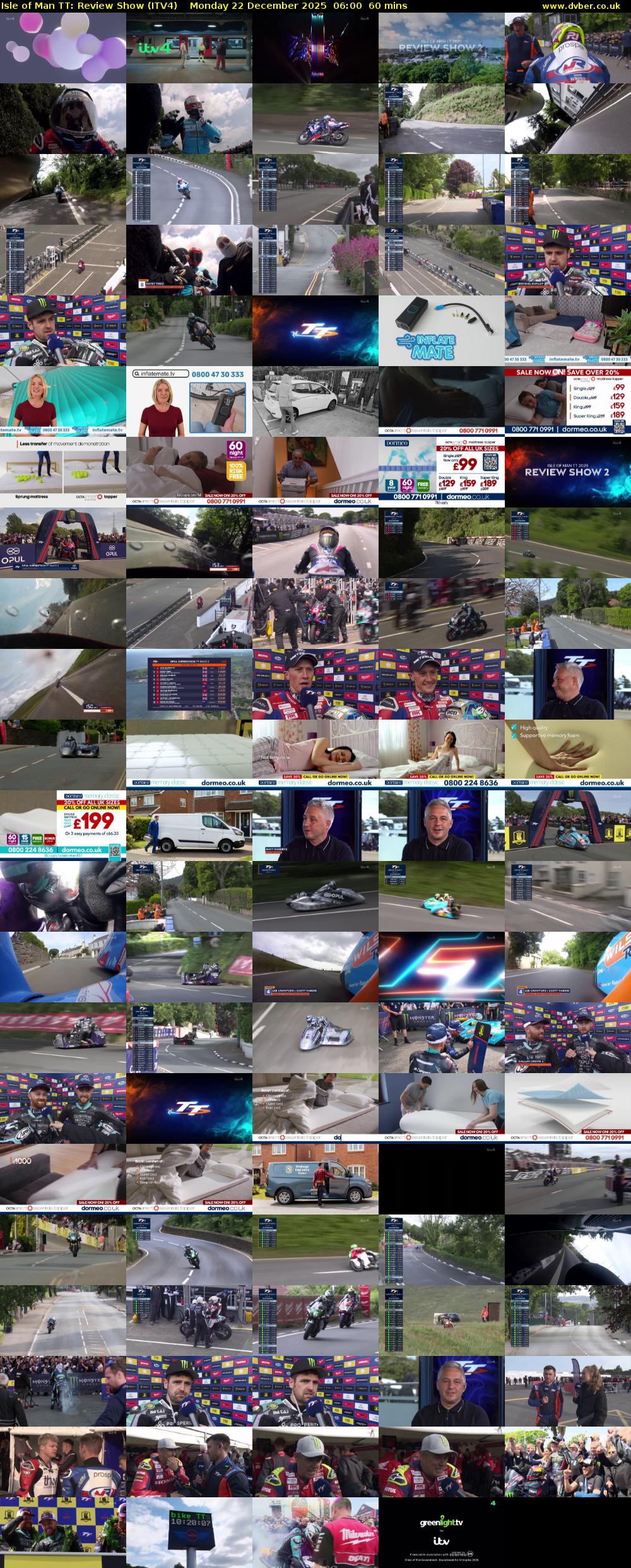 Isle of Man TT: Review Show (ITV4) Monday 22 December 2025 06:00 - 07:00