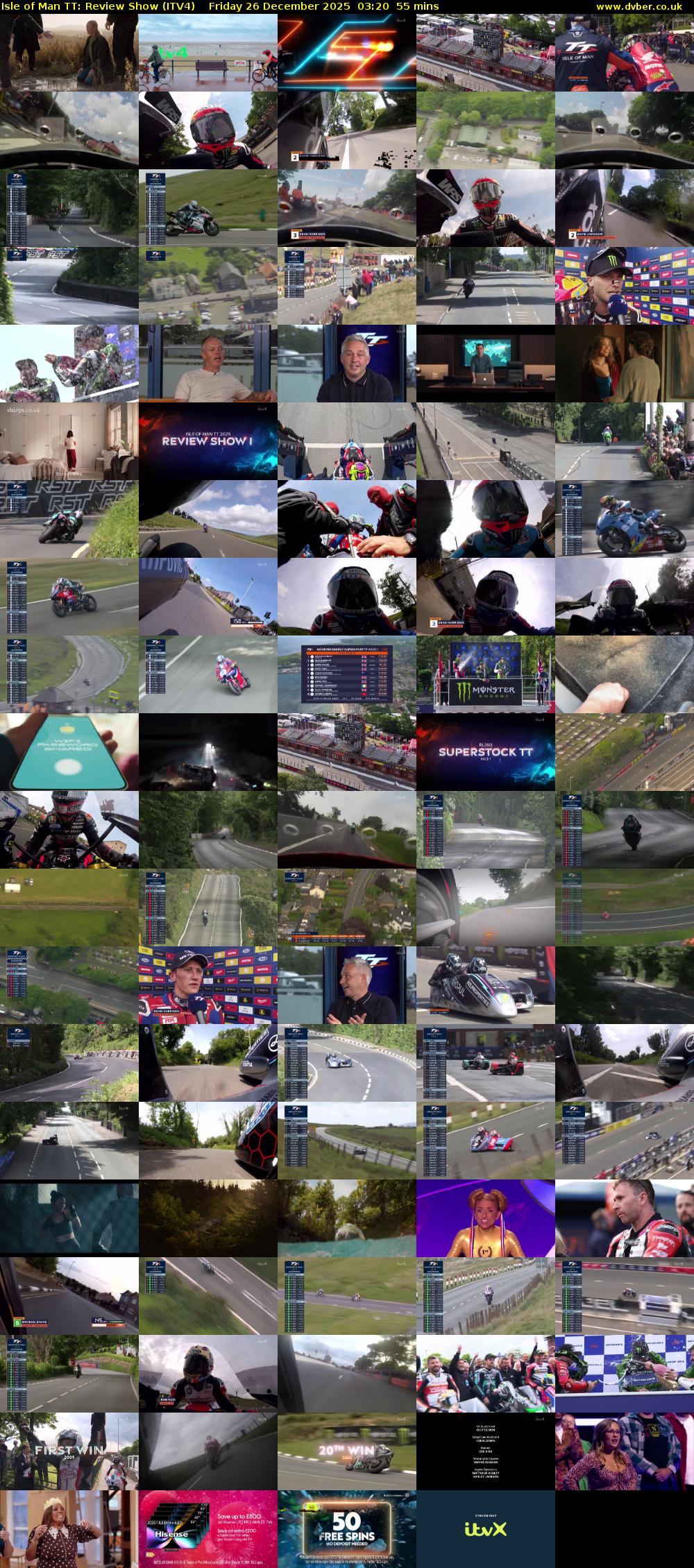 Isle of Man TT: Review Show (ITV4) Friday 26 December 2025 03:20 - 04:15