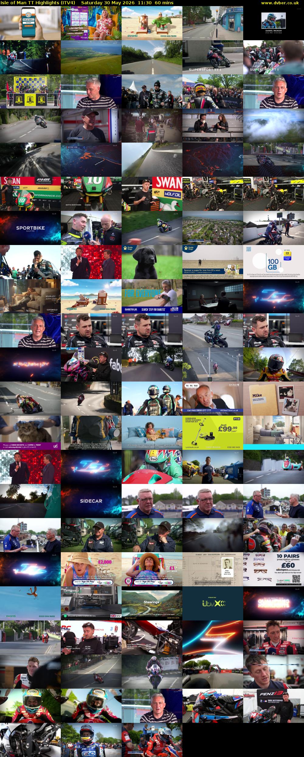 Isle of Man TT Highlights (ITV4) Saturday 30 May 2026 11:30 - 12:30