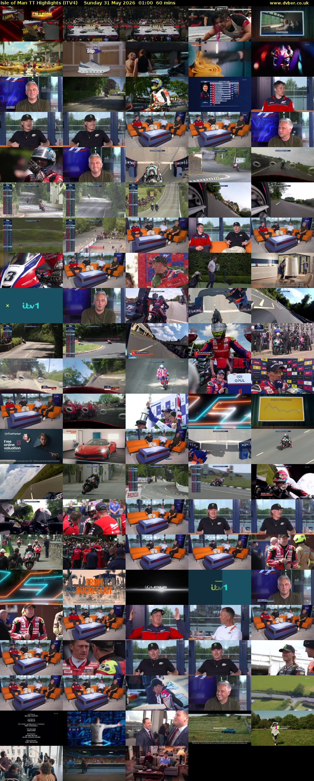 Isle of Man TT Highlights (ITV4) Sunday 31 May 2026 01:00 - 02:00