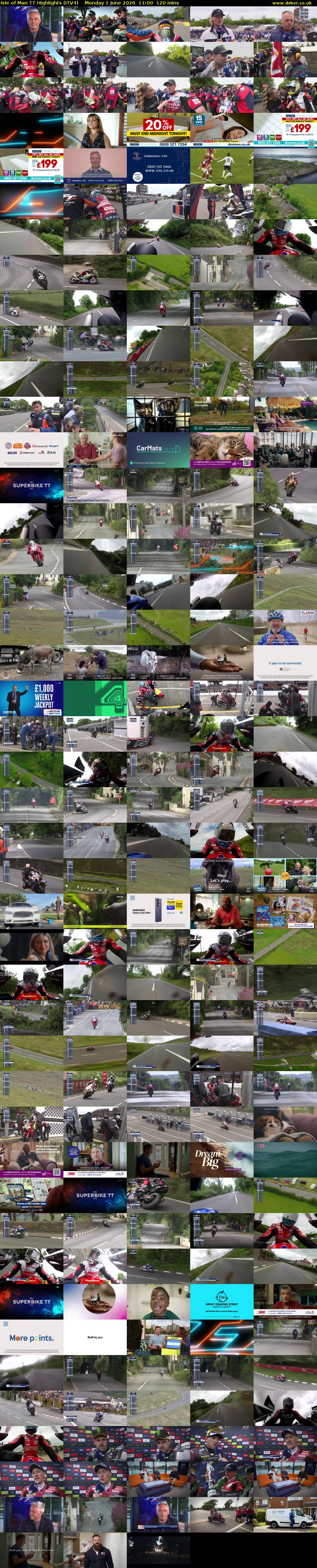 Isle of Man TT Highlights (ITV4) Monday 1 June 2026 11:00 - 13:00