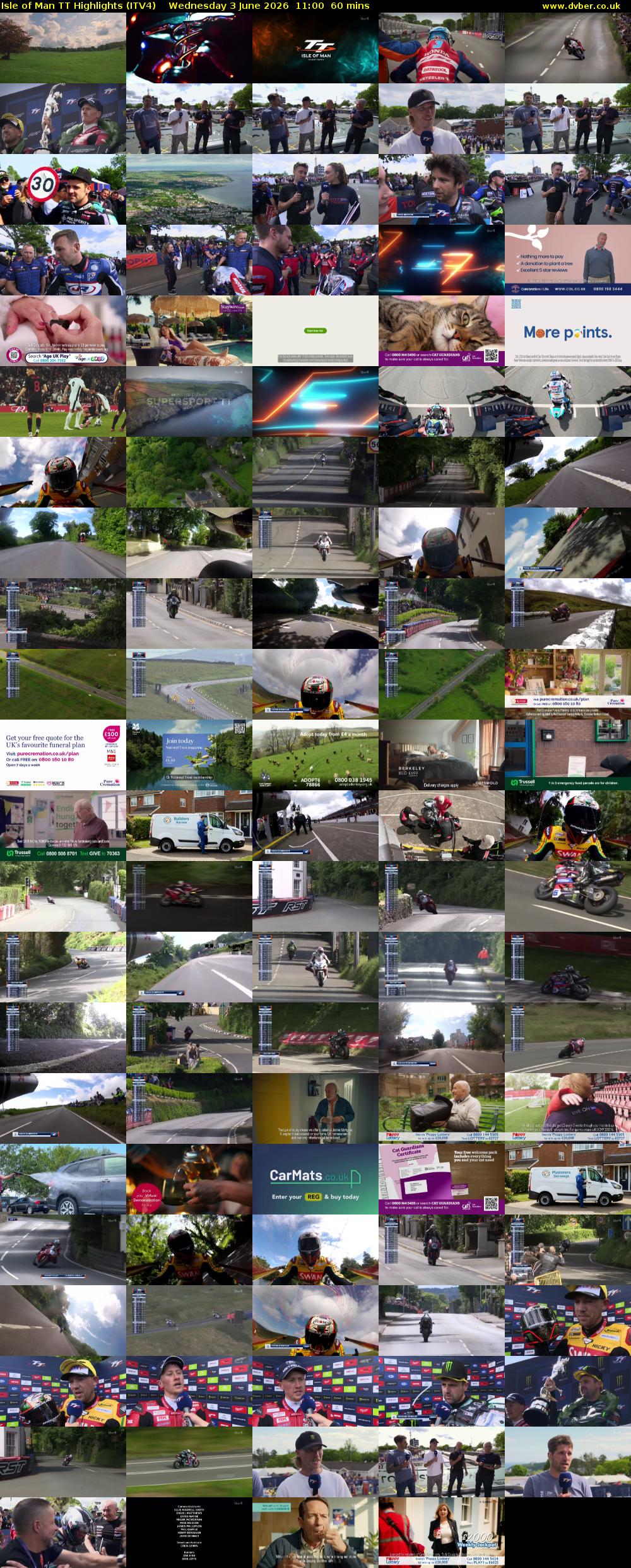 Isle of Man TT Highlights (ITV4) Wednesday 3 June 2026 11:00 - 12:00