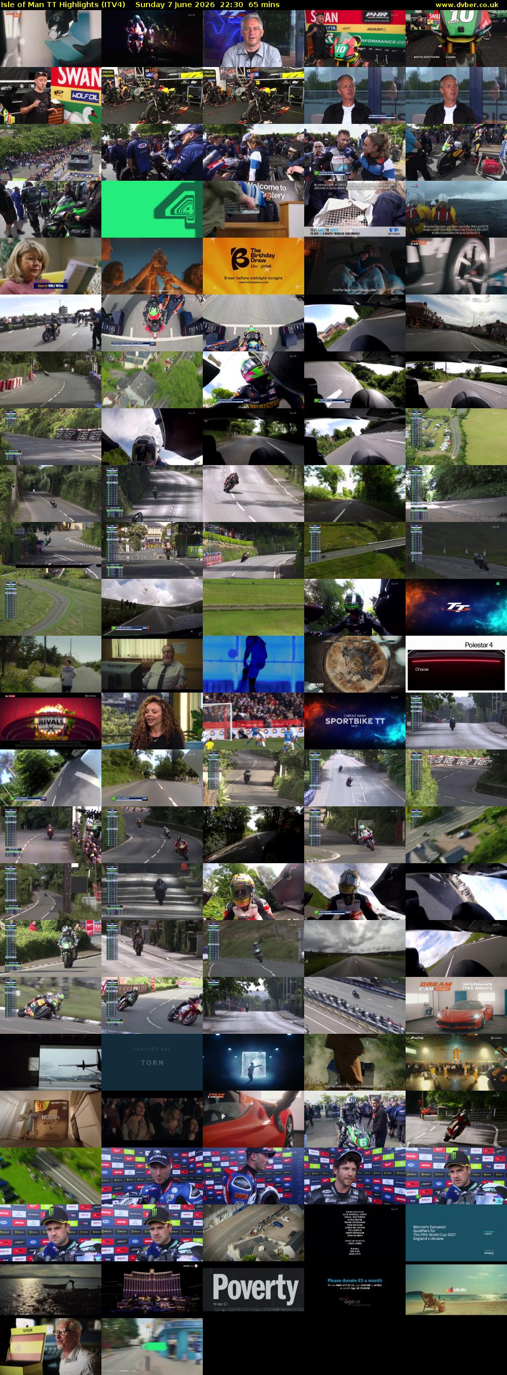 Isle of Man TT Highlights (ITV4) Sunday 7 June 2026 22:30 - 23:35