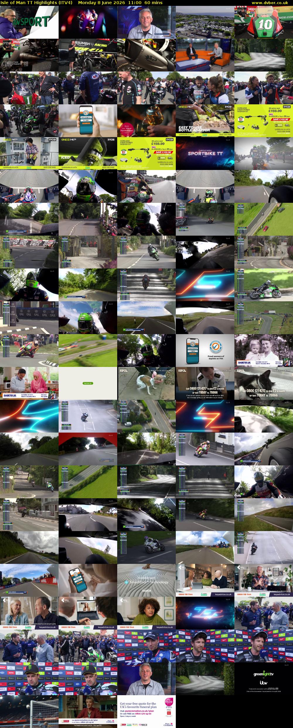 Isle of Man TT Highlights (ITV4) Monday 8 June 2026 11:00 - 12:00