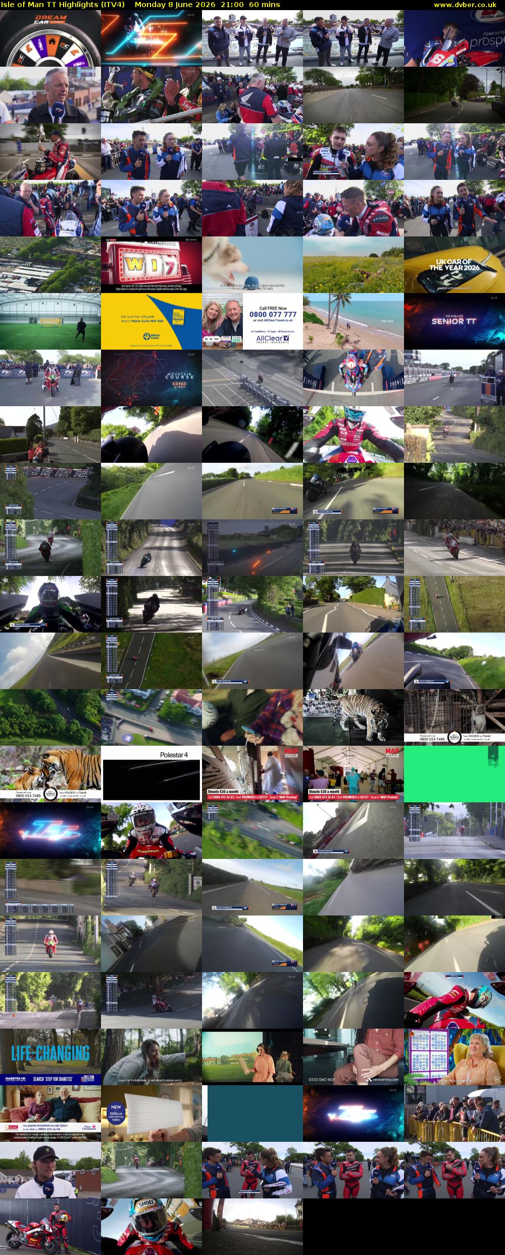 Isle of Man TT Highlights (ITV4) Monday 8 June 2026 21:00 - 22:00