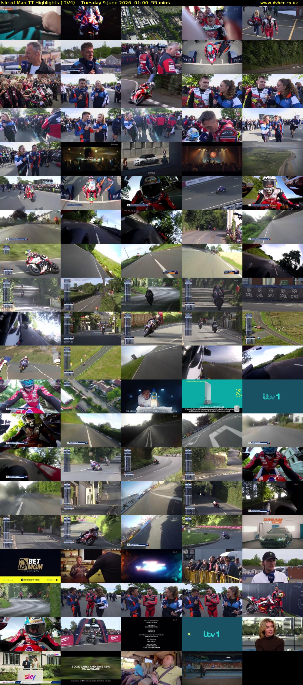 Isle of Man TT Highlights (ITV4) Tuesday 9 June 2026 01:00 - 01:55