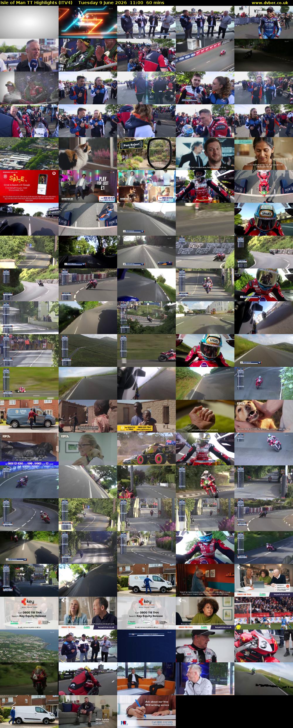 Isle of Man TT Highlights (ITV4) Tuesday 9 June 2026 11:00 - 12:00