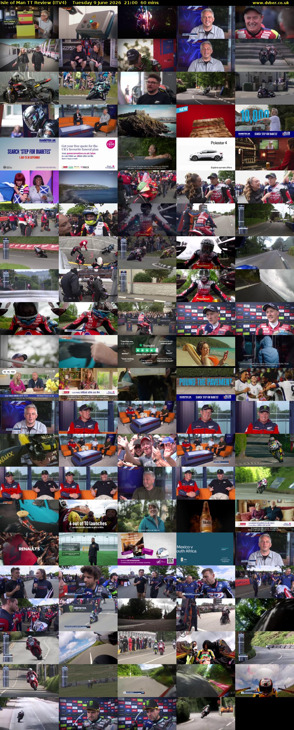 Isle of Man TT Review (ITV4) Tuesday 9 June 2026 21:00 - 22:00