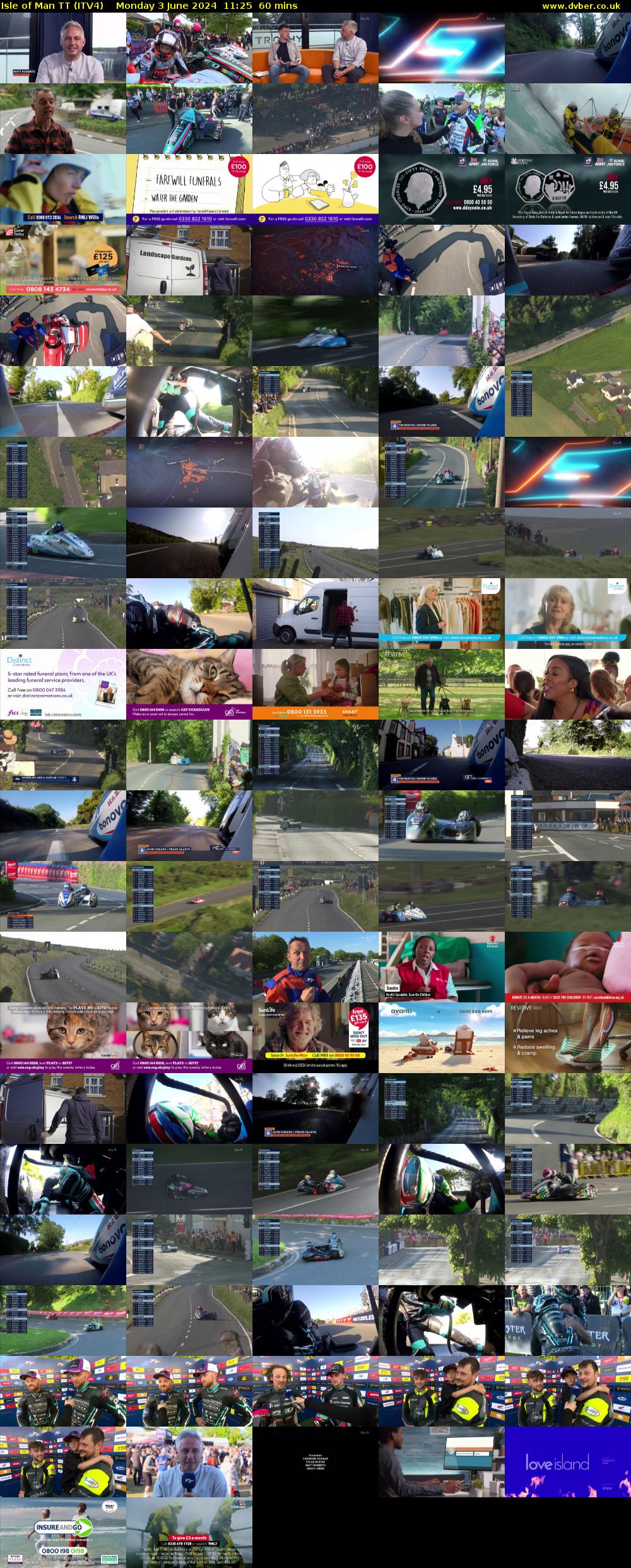 Isle of Man TT (ITV4) Monday 3 June 2024 11:25 - 12:25