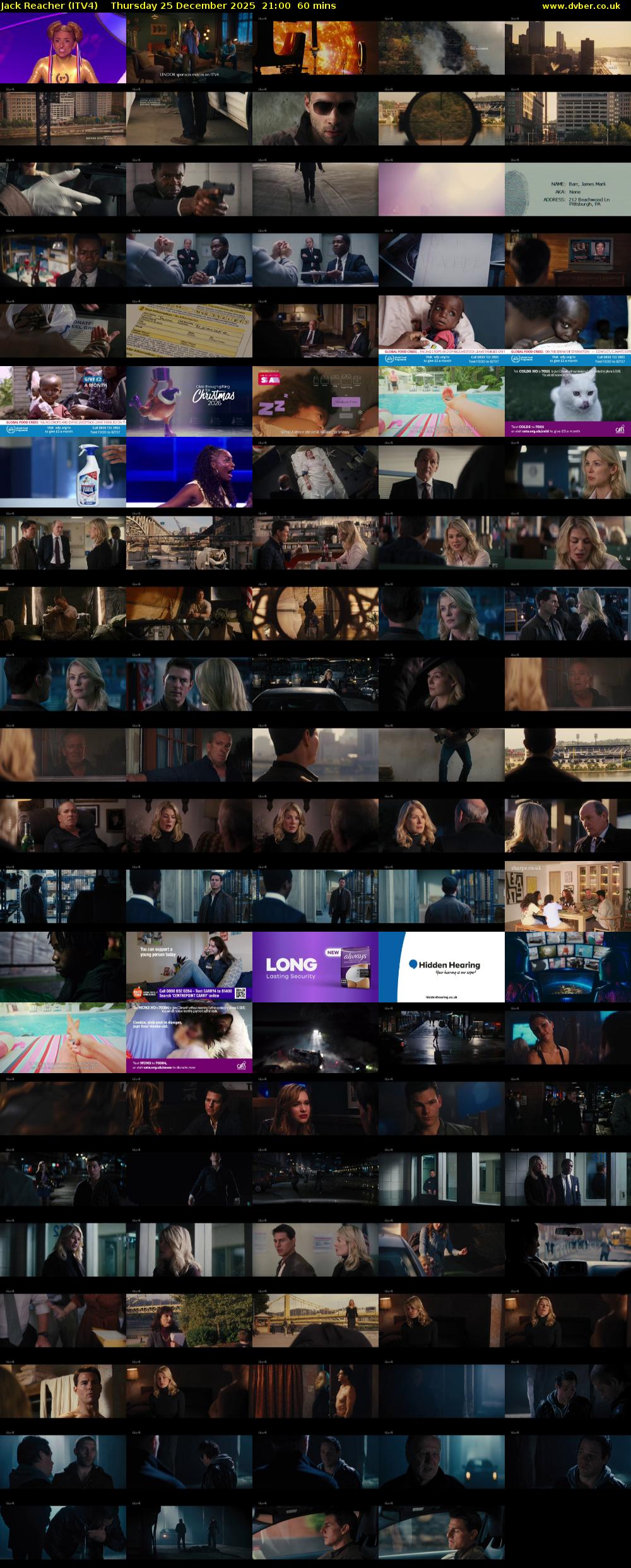 Jack Reacher (ITV4) Thursday 25 December 2025 21:00 - 22:00