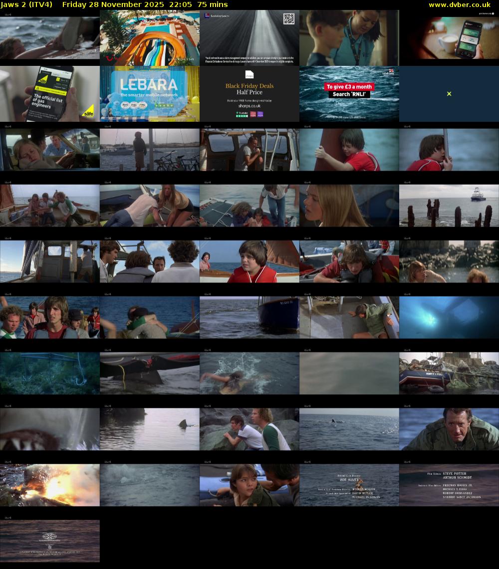 Jaws 2 (ITV4) Friday 28 November 2025 22:05 - 23:20