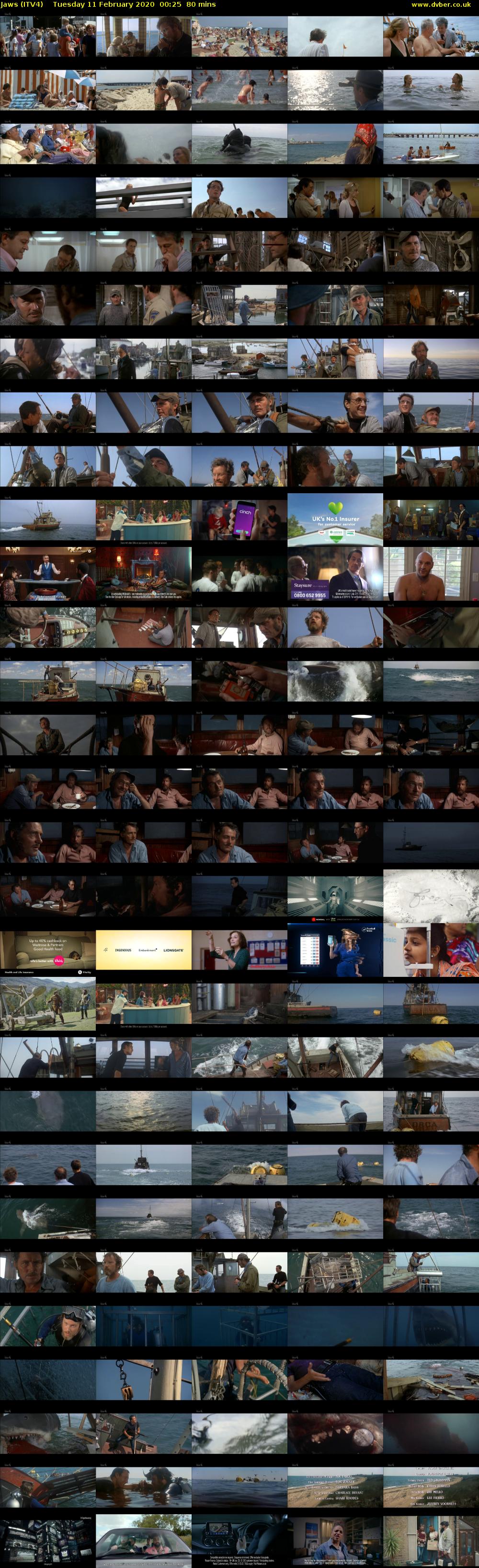 Jaws (ITV4) Tuesday 11 February 2020 00:25 - 01:45