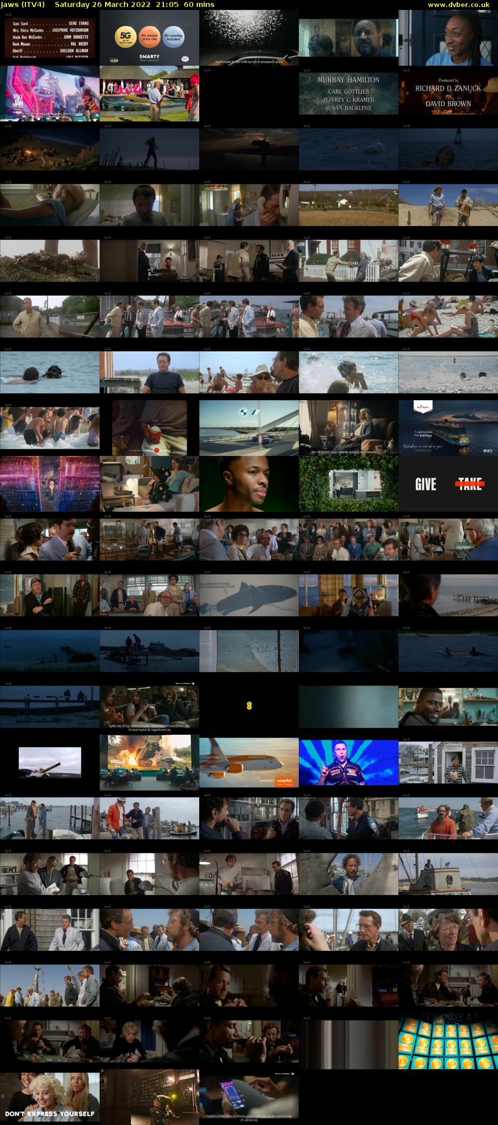 Jaws (ITV4) Saturday 26 March 2022 21:05 - 22:05