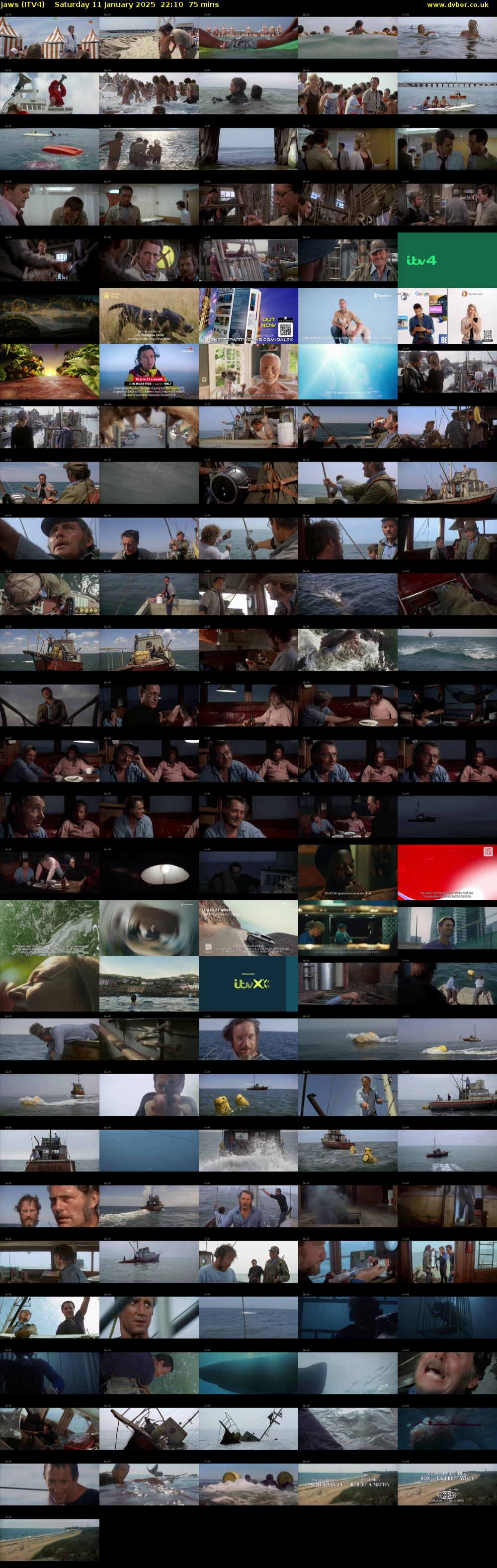Jaws (ITV4) Saturday 11 January 2025 22:10 - 23:25