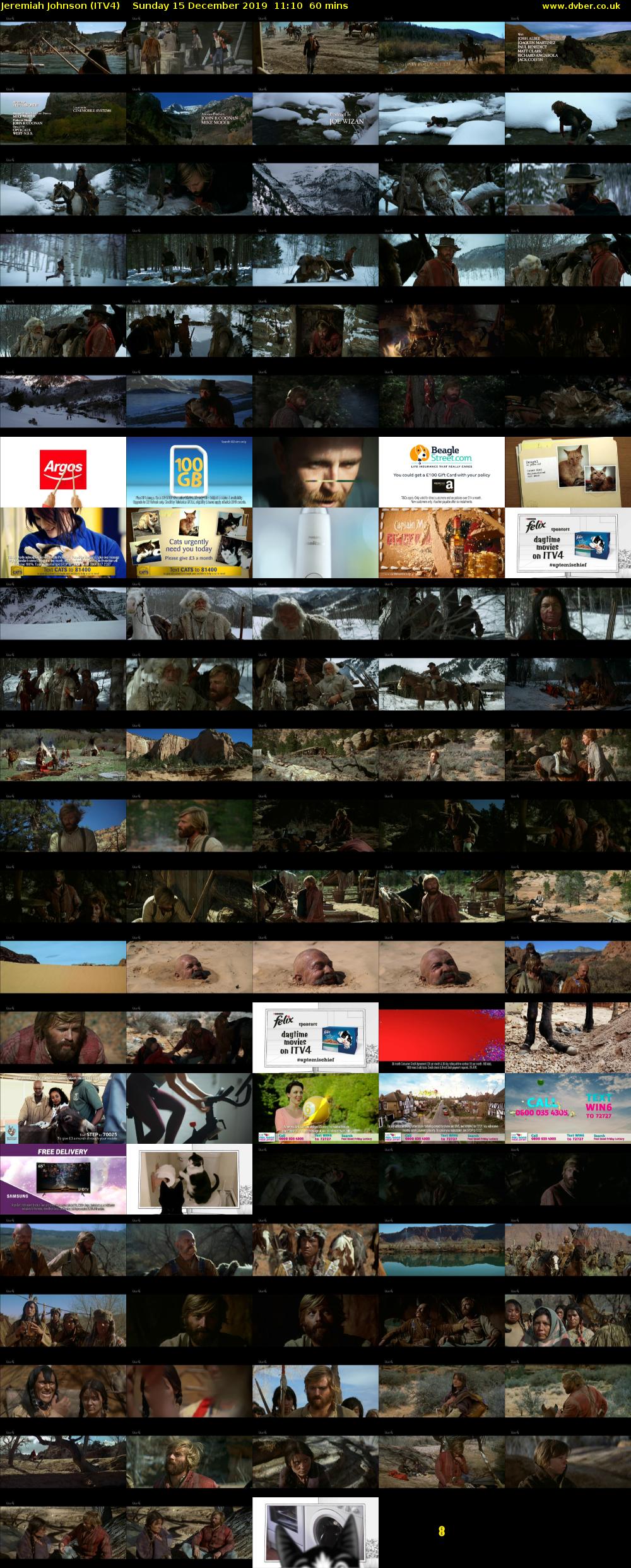 Jeremiah Johnson (ITV4) Sunday 15 December 2019 11:10 - 12:10