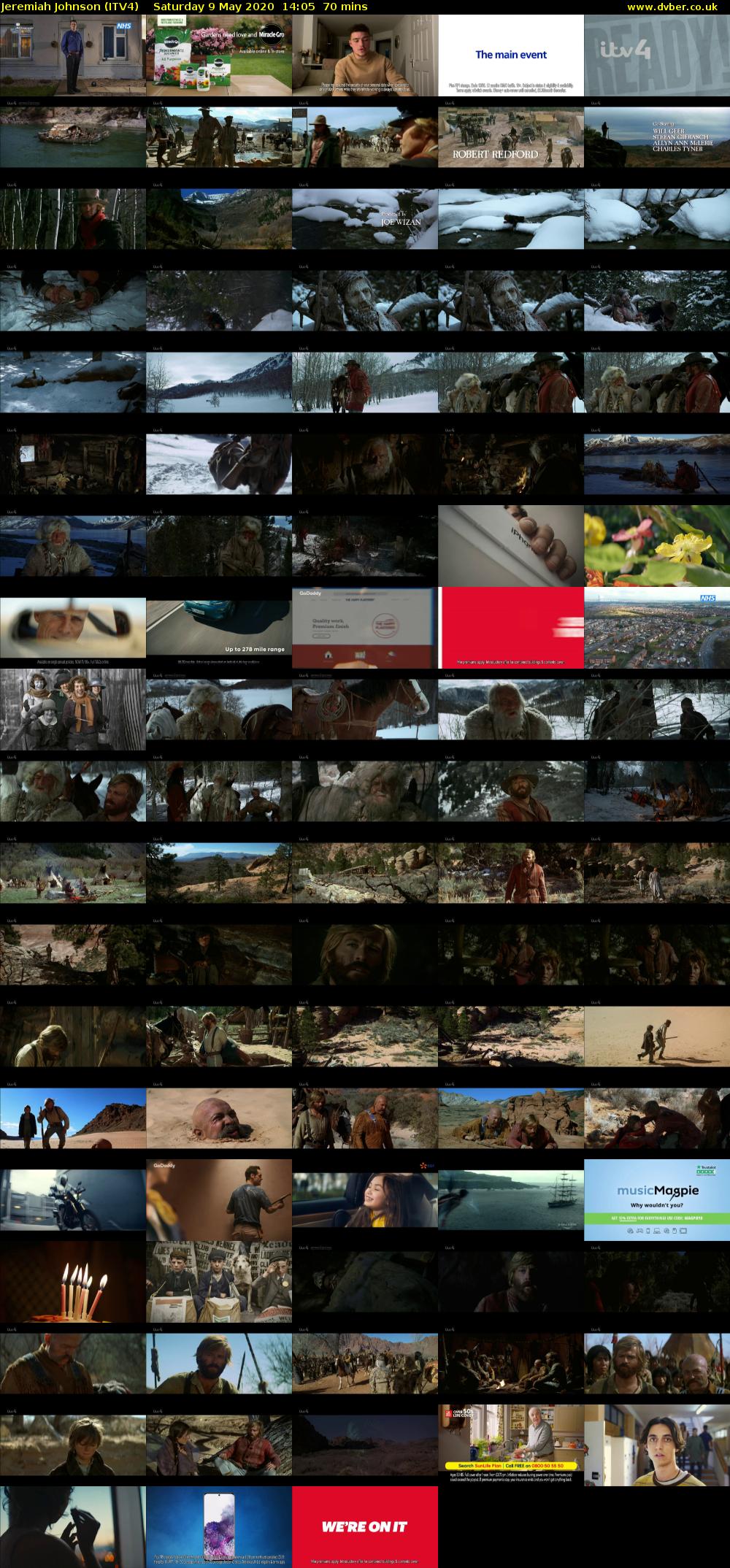Jeremiah Johnson (ITV4) Saturday 9 May 2020 14:05 - 15:15