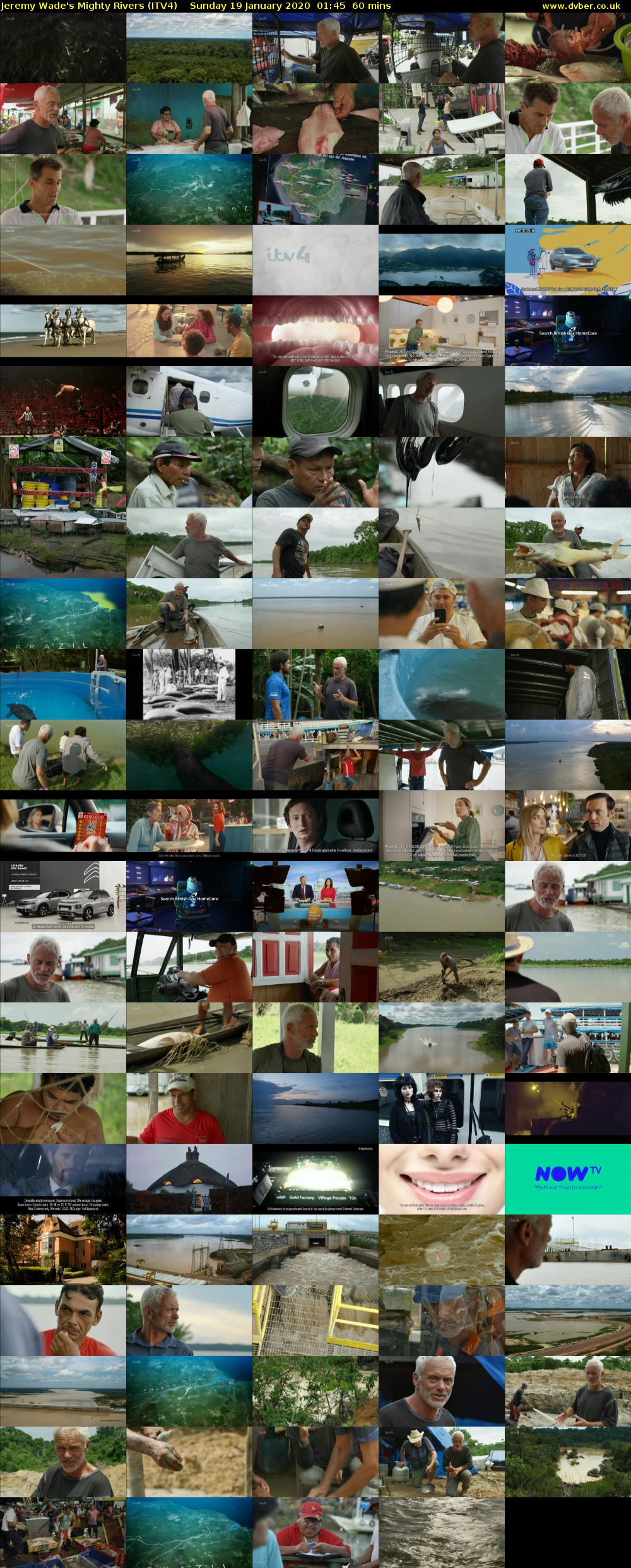 Jeremy Wade's Mighty Rivers (ITV4) Sunday 19 January 2020 01:45 - 02:45