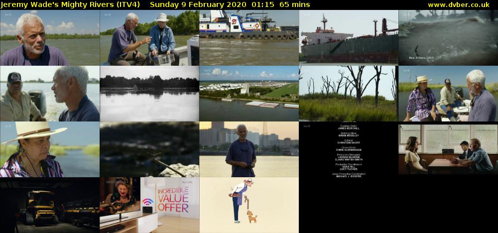 Jeremy Wade's Mighty Rivers (ITV4) Sunday 9 February 2020 01:15 - 02:20