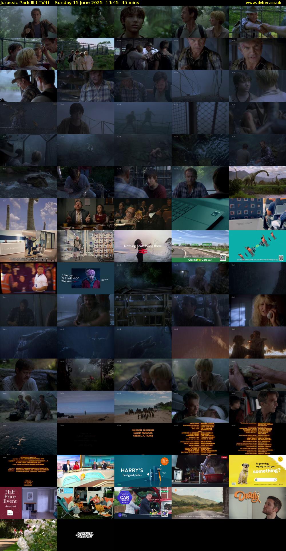 Jurassic Park III (ITV4) Sunday 15 June 2025 14:45 - 15:30