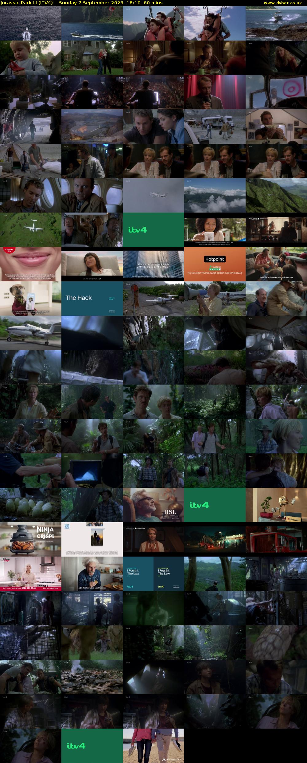 Jurassic Park III (ITV4) Sunday 7 September 2025 18:10 - 19:10