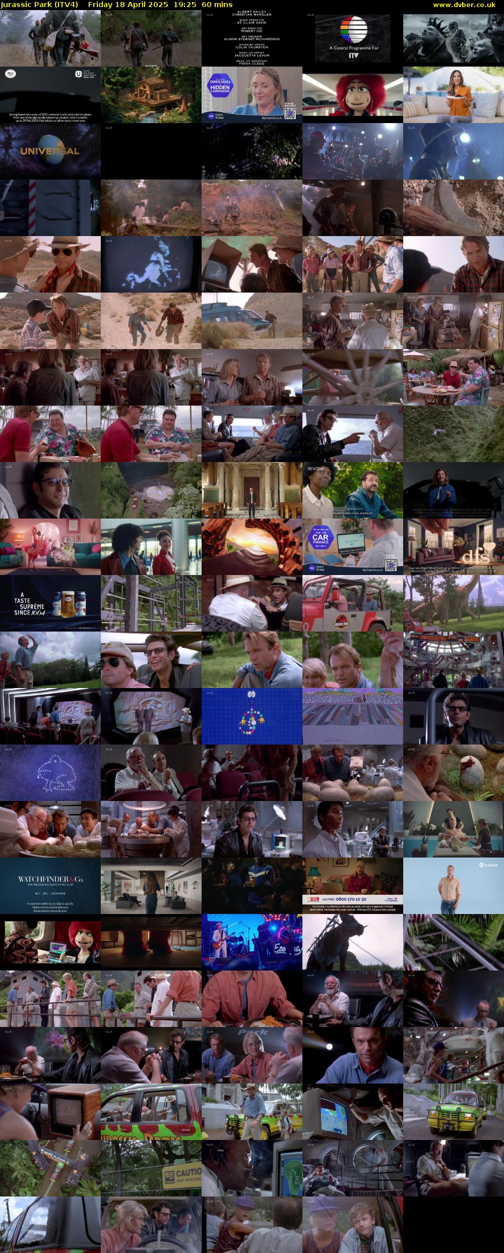 Jurassic Park (ITV4) Friday 18 April 2025 19:25 - 20:25