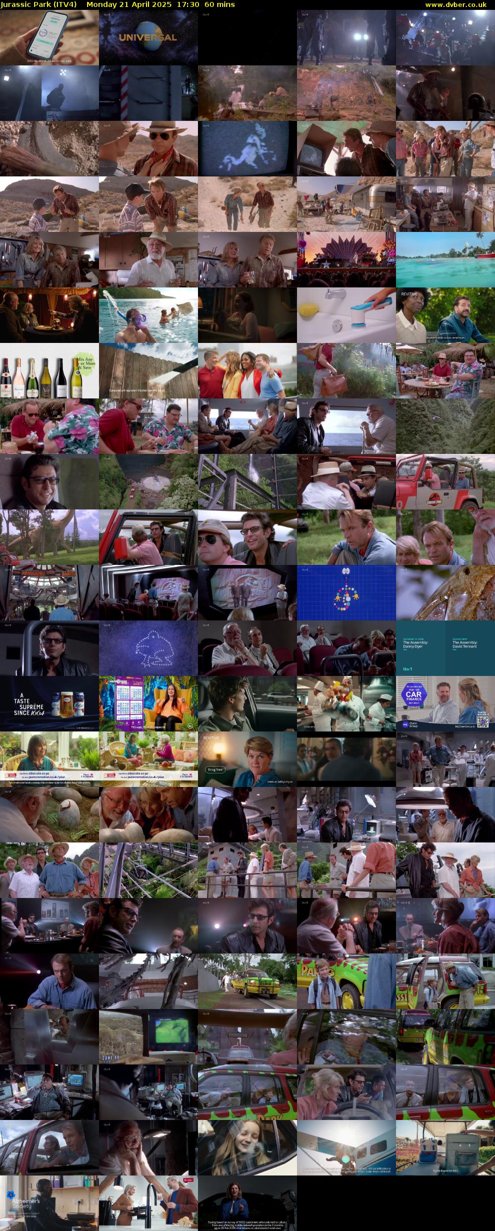 Jurassic Park (ITV4) Monday 21 April 2025 17:30 - 18:30