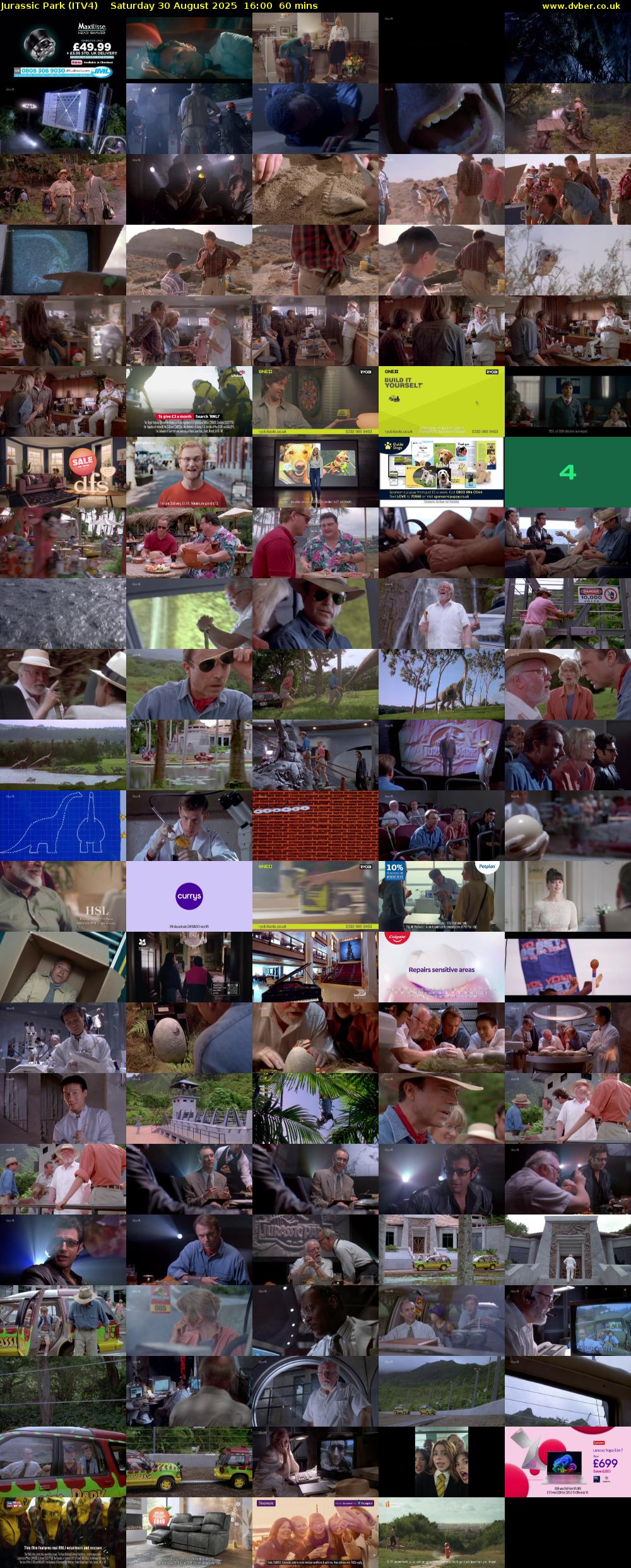 Jurassic Park (ITV4) Saturday 30 August 2025 16:00 - 17:00