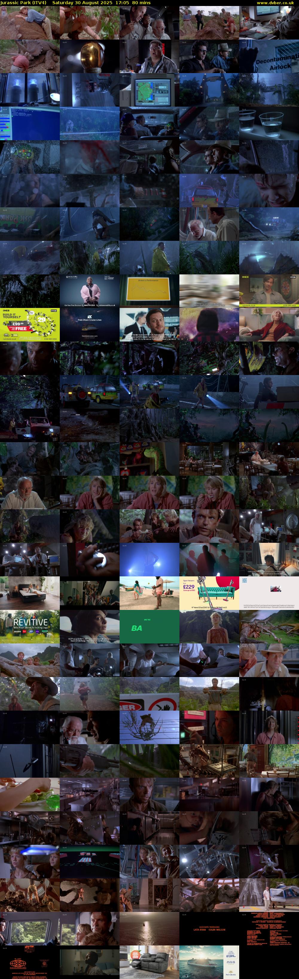 Jurassic Park (ITV4) Saturday 30 August 2025 17:05 - 18:25