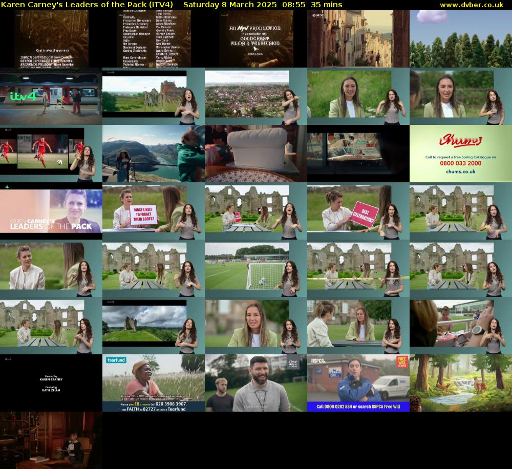 Karen Carney's Leaders of the Pack (ITV4) Saturday 8 March 2025 08:55 - 09:30