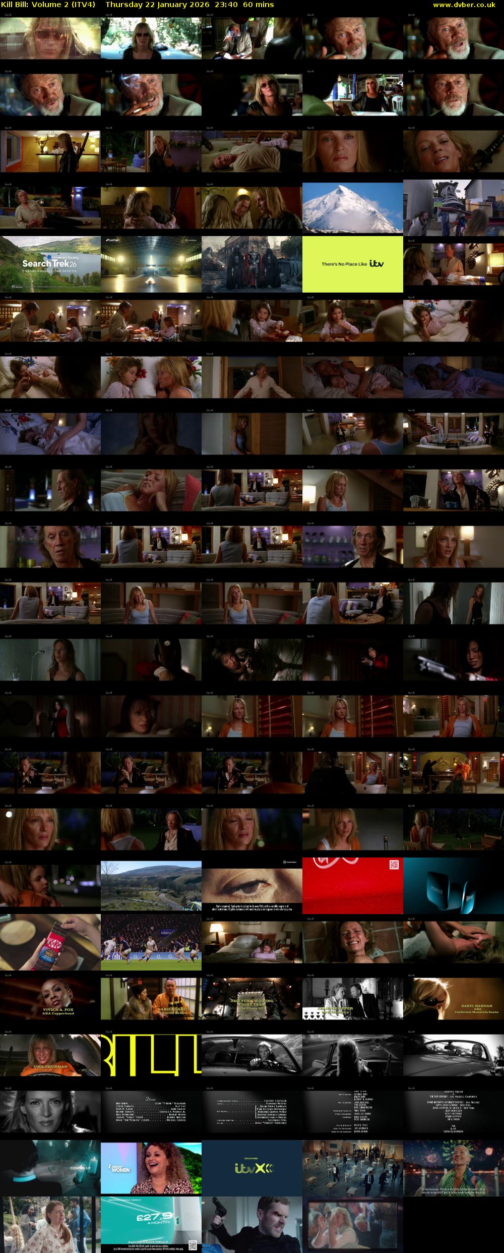Kill Bill: Volume 2 (ITV4) Thursday 22 January 2026 23:40 - 00:40