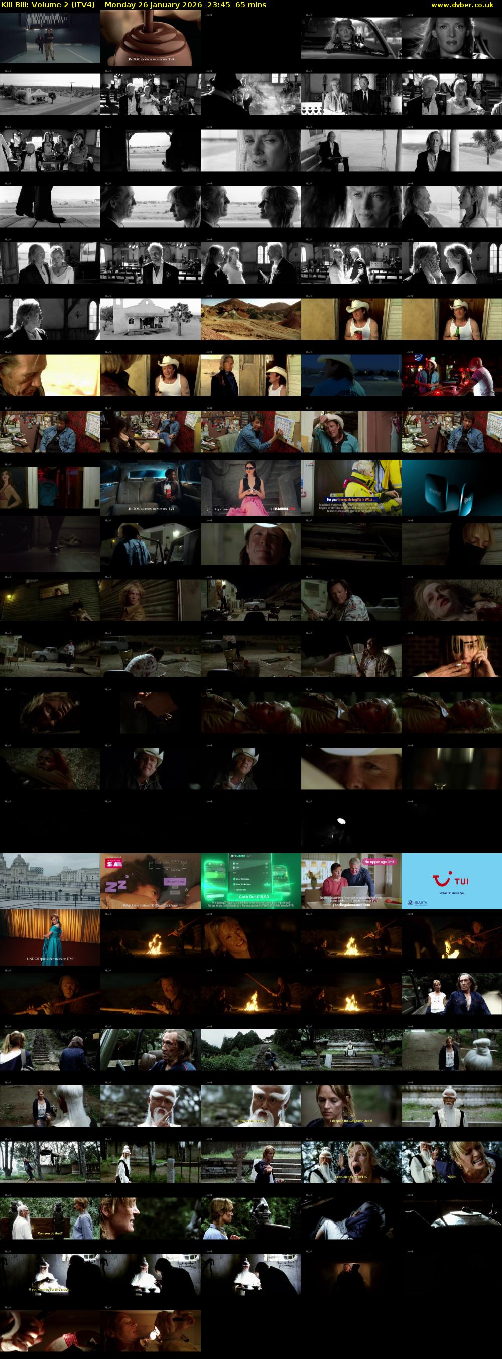 Kill Bill: Volume 2 (ITV4) Monday 26 January 2026 23:45 - 00:50