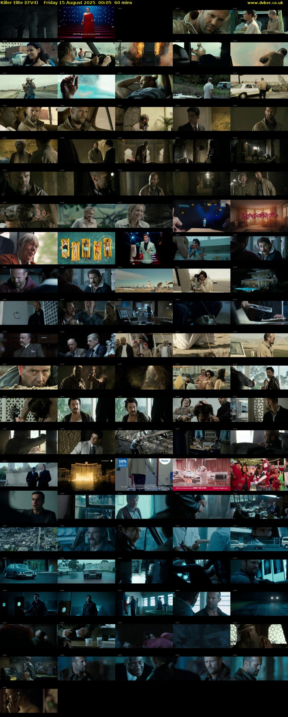 Killer Elite (ITV4) Friday 15 August 2025 00:05 - 01:05