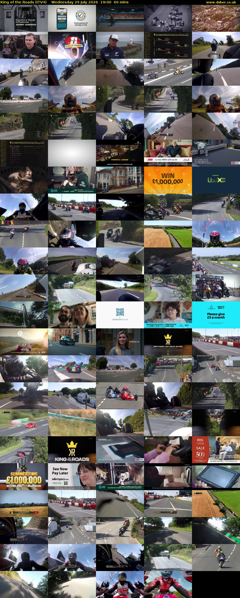 King of the Roads (ITV4) Wednesday 29 July 2026 19:00 - 20:00