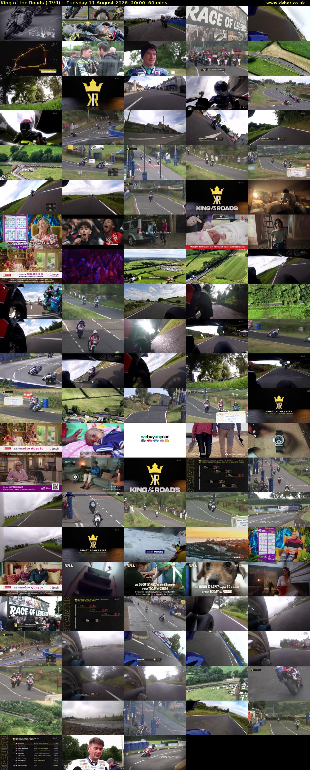King of the Roads (ITV4) Tuesday 11 August 2026 20:00 - 21:00