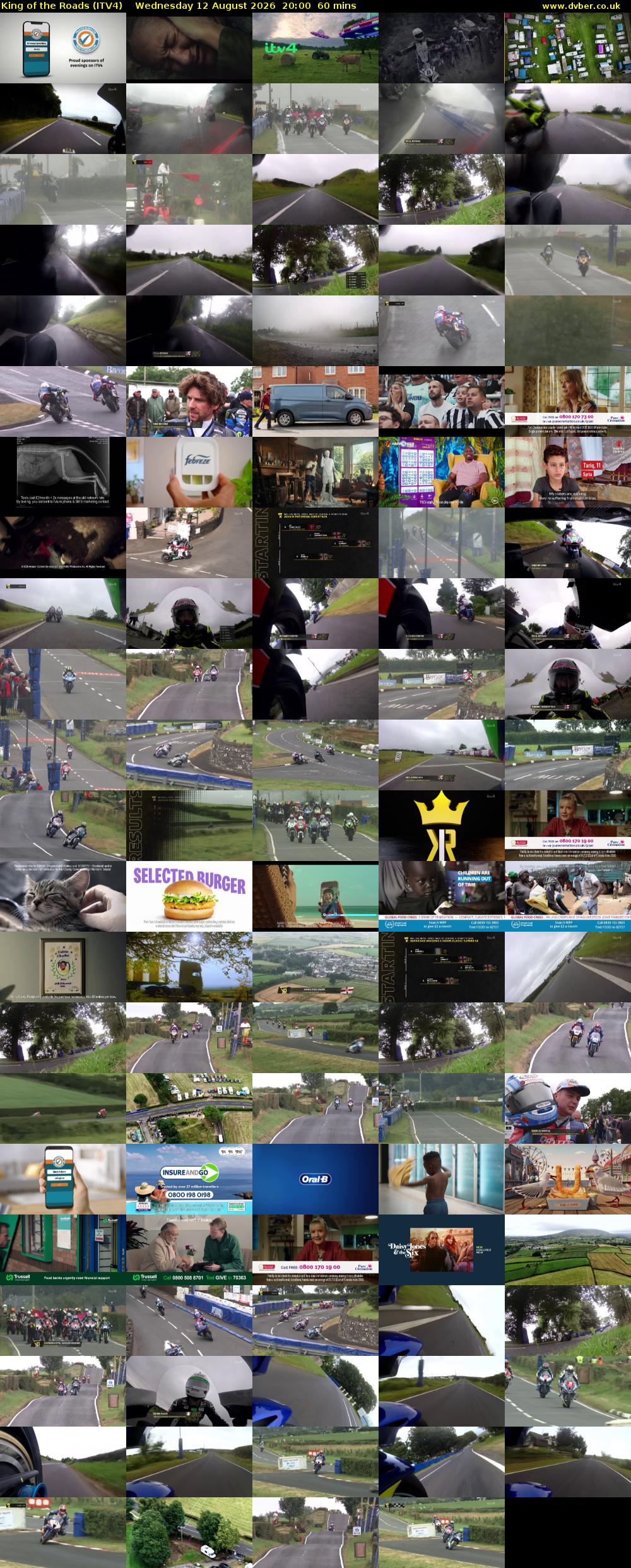 King of the Roads (ITV4) Wednesday 12 August 2026 20:00 - 21:00