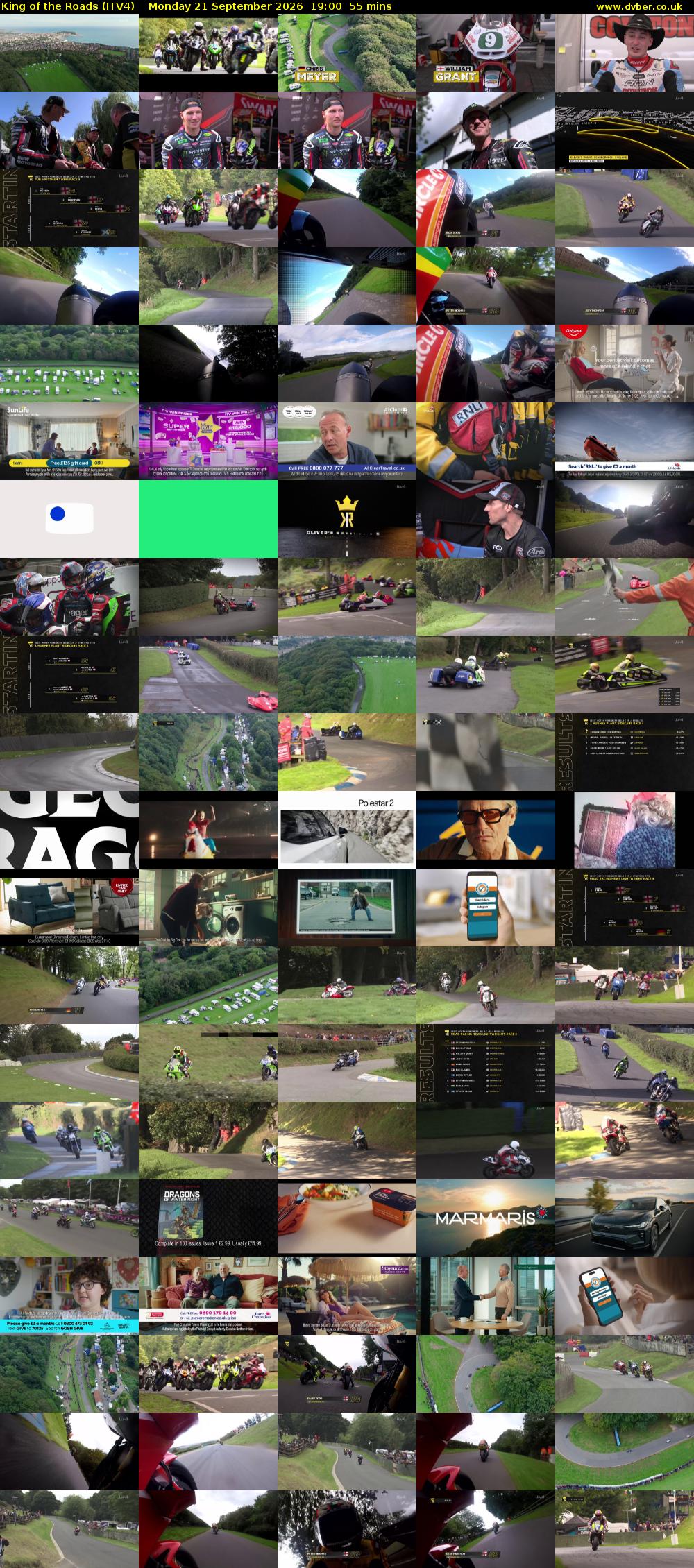 King of the Roads (ITV4) Monday 21 September 2026 19:00 - 19:55