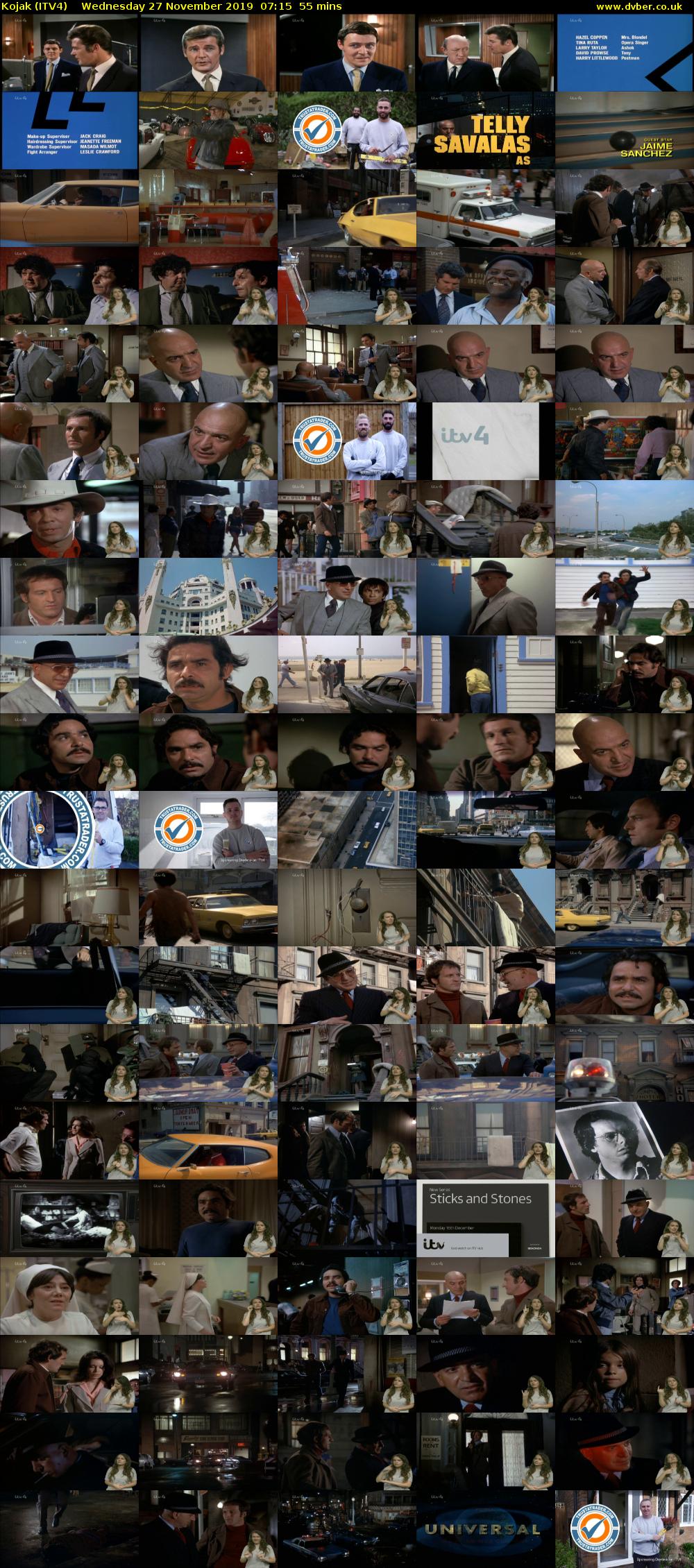 Kojak (ITV4) Wednesday 27 November 2019 07:15 - 08:10