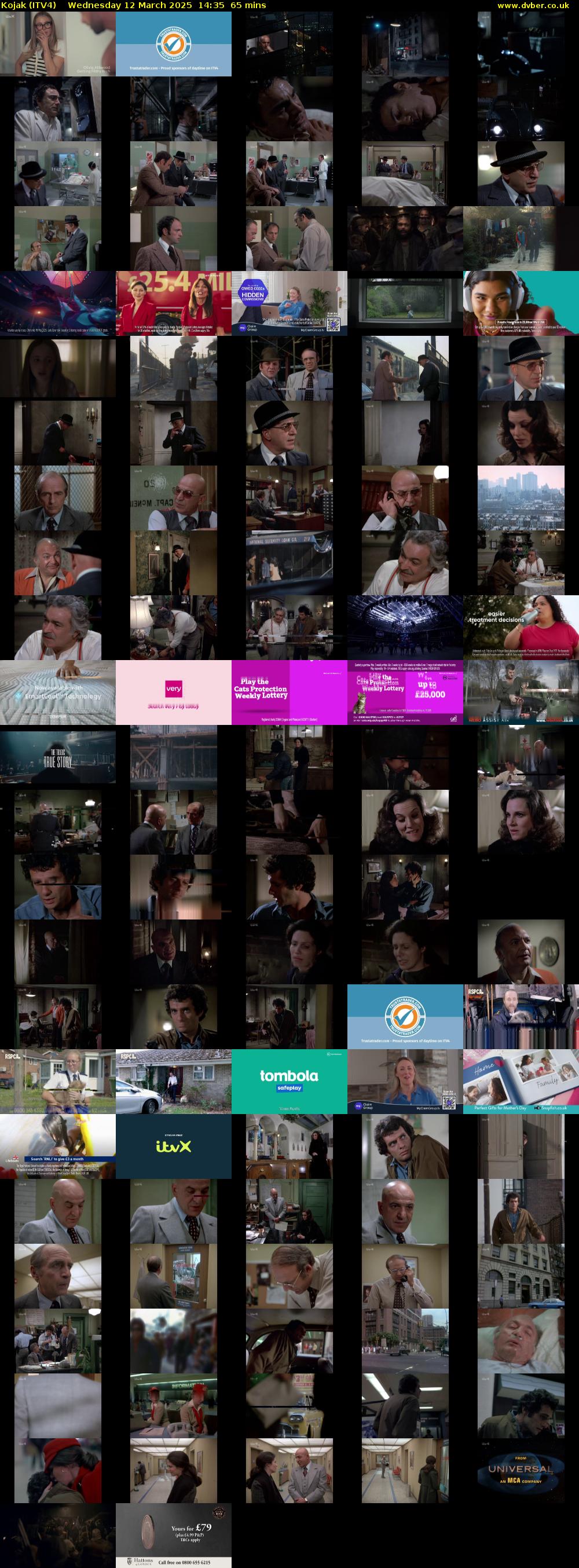 Kojak (ITV4) Wednesday 12 March 2025 14:35 - 15:40