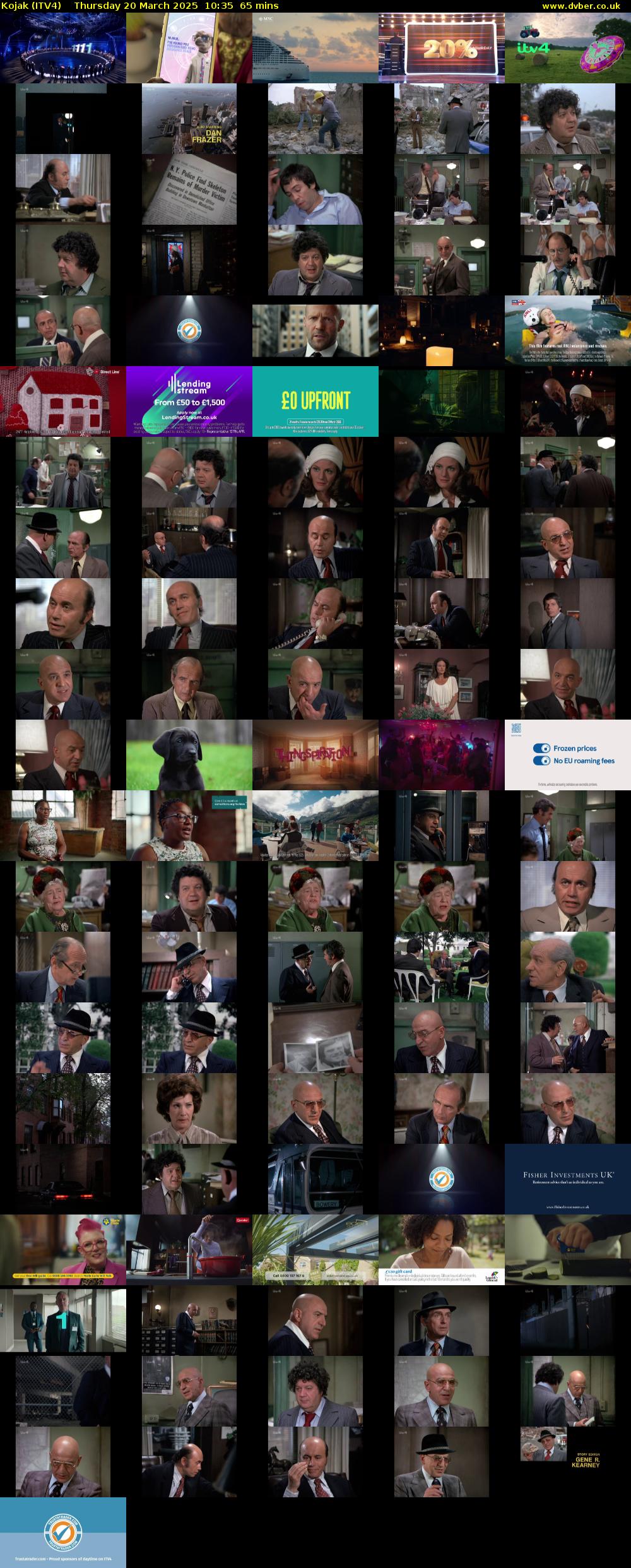 Kojak (ITV4) Thursday 20 March 2025 10:35 - 11:40