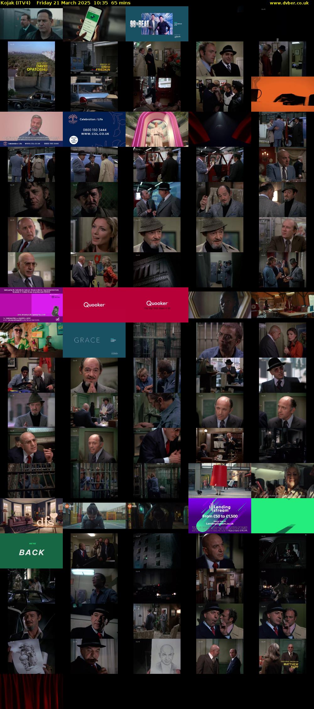 Kojak (ITV4) Friday 21 March 2025 10:35 - 11:40