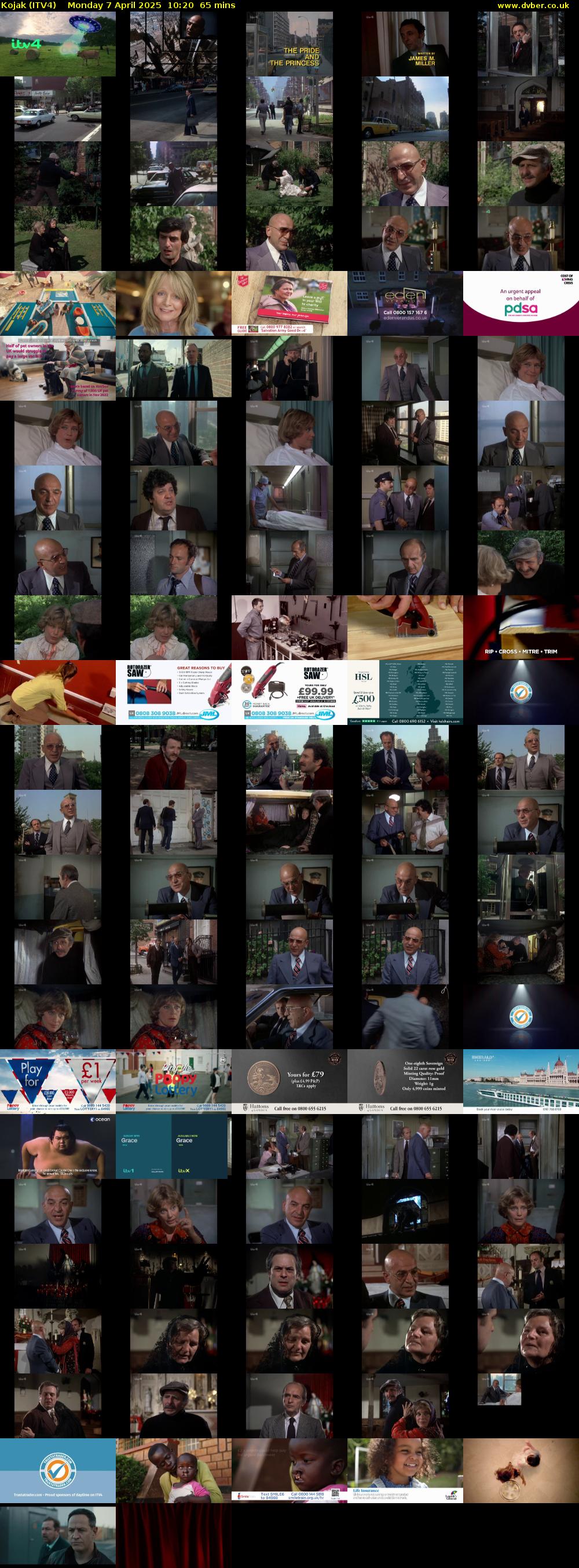 Kojak (ITV4) Monday 7 April 2025 10:20 - 11:25