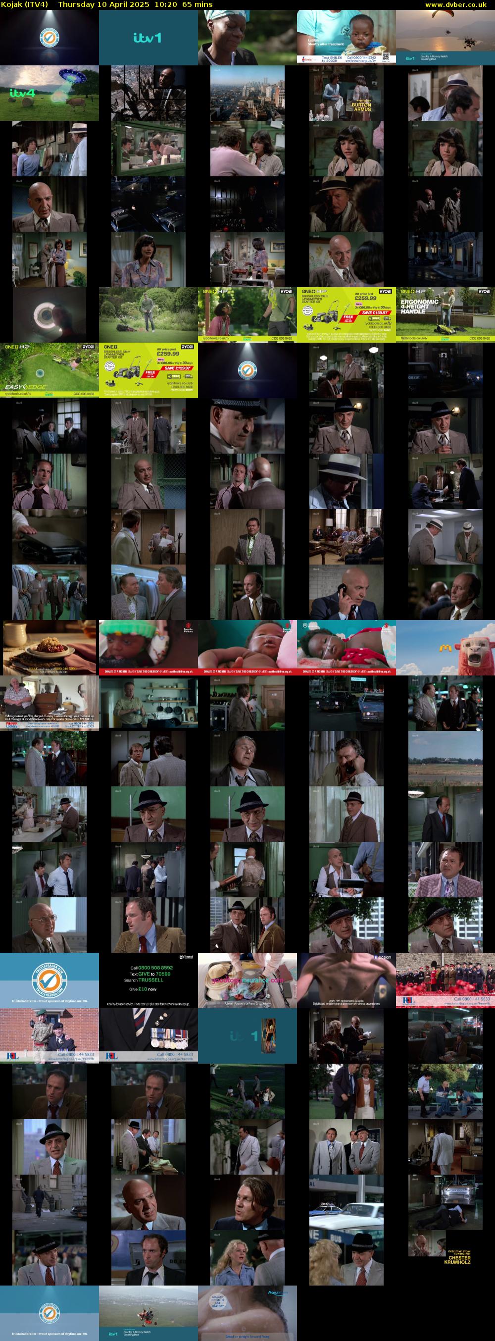 Kojak (ITV4) Thursday 10 April 2025 10:20 - 11:25