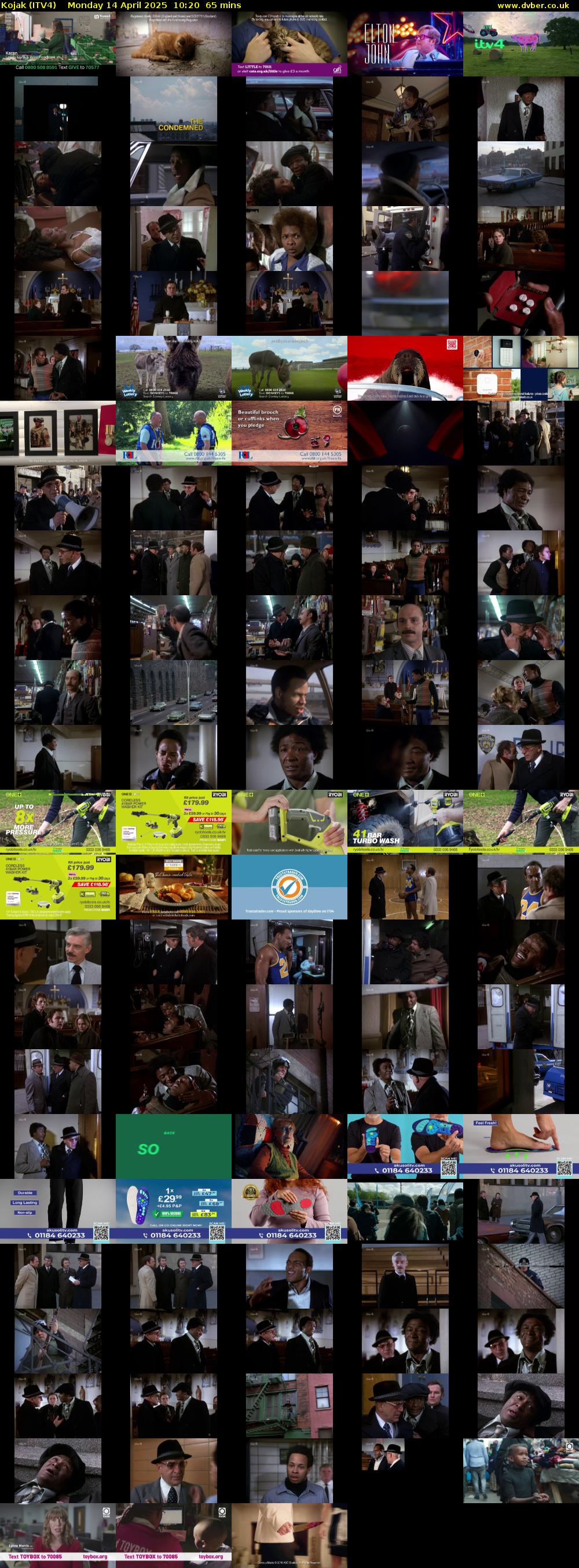 Kojak (ITV4) Monday 14 April 2025 10:20 - 11:25
