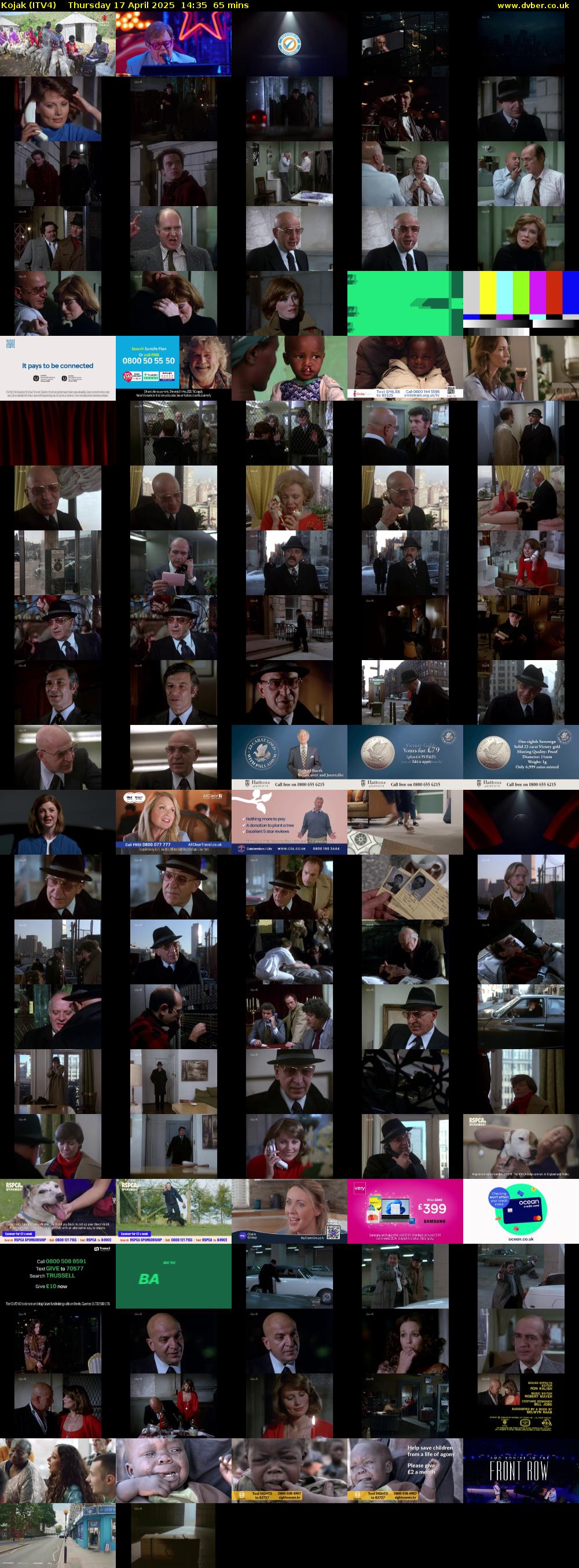 Kojak (ITV4) Thursday 17 April 2025 14:35 - 15:40