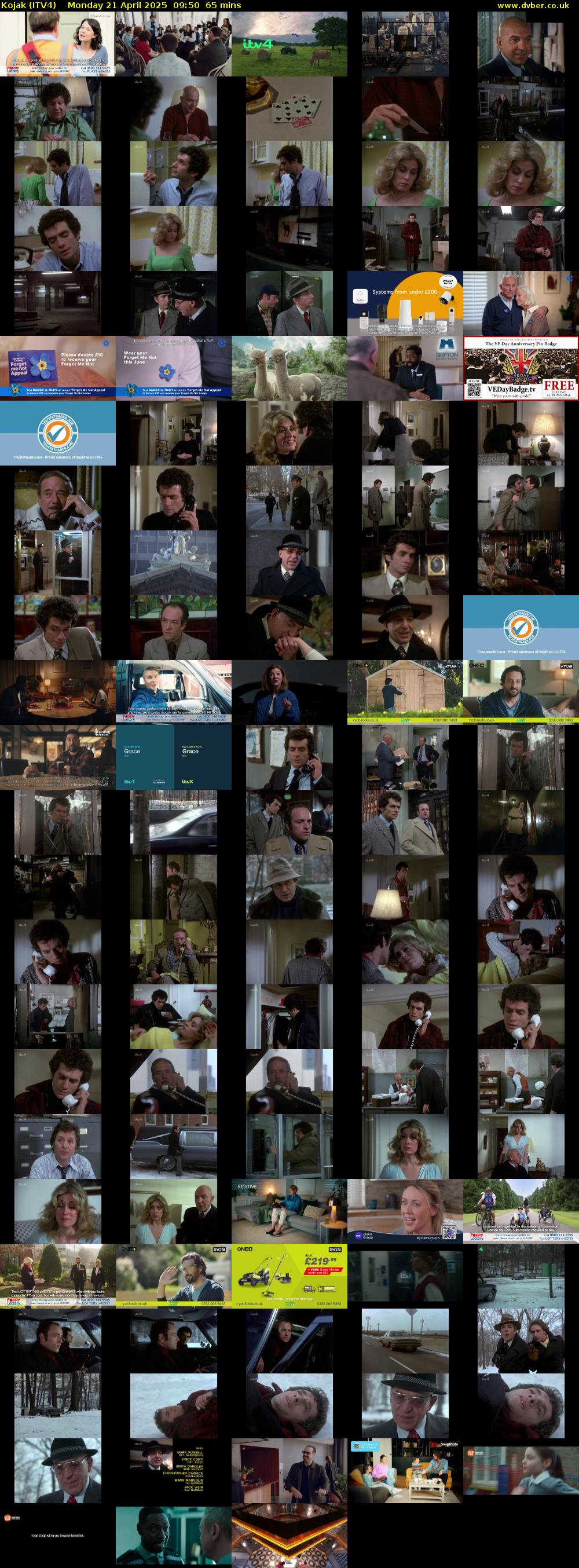 Kojak (ITV4) Monday 21 April 2025 09:50 - 10:55