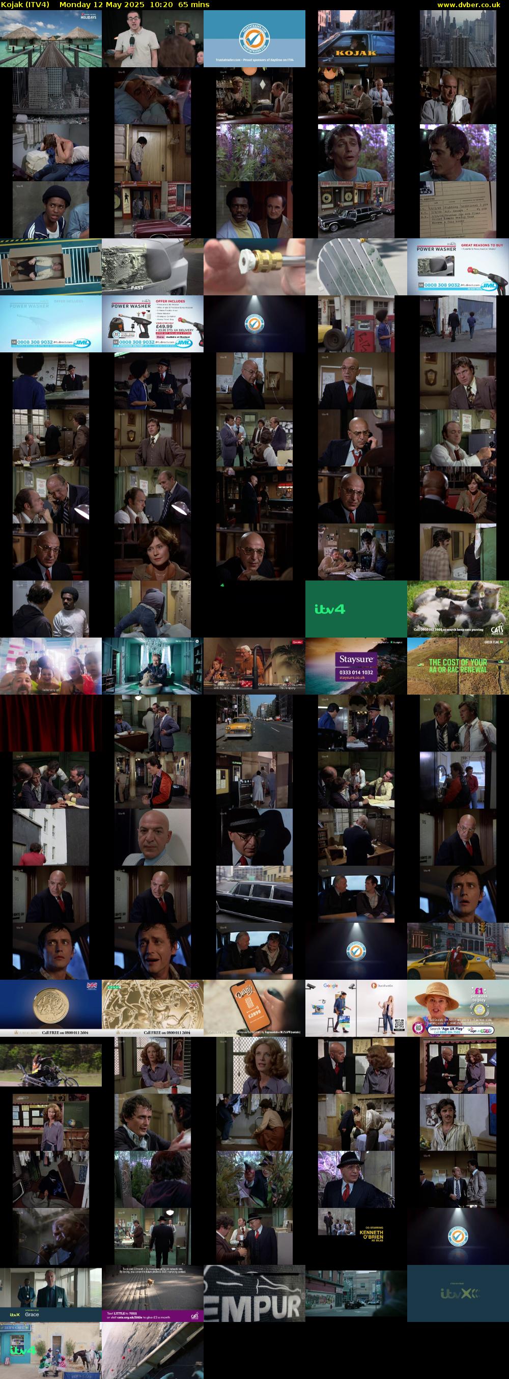 Kojak (ITV4) Monday 12 May 2025 10:20 - 11:25