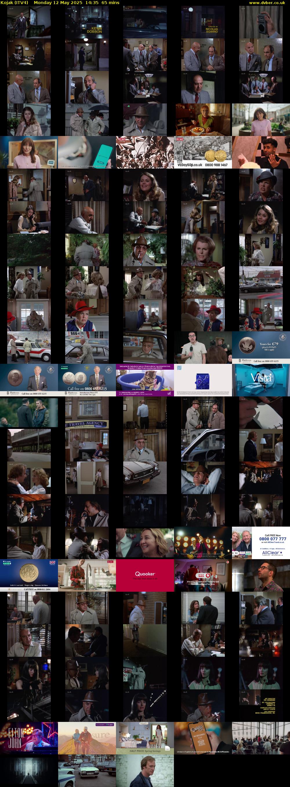 Kojak (ITV4) Monday 12 May 2025 14:35 - 15:40