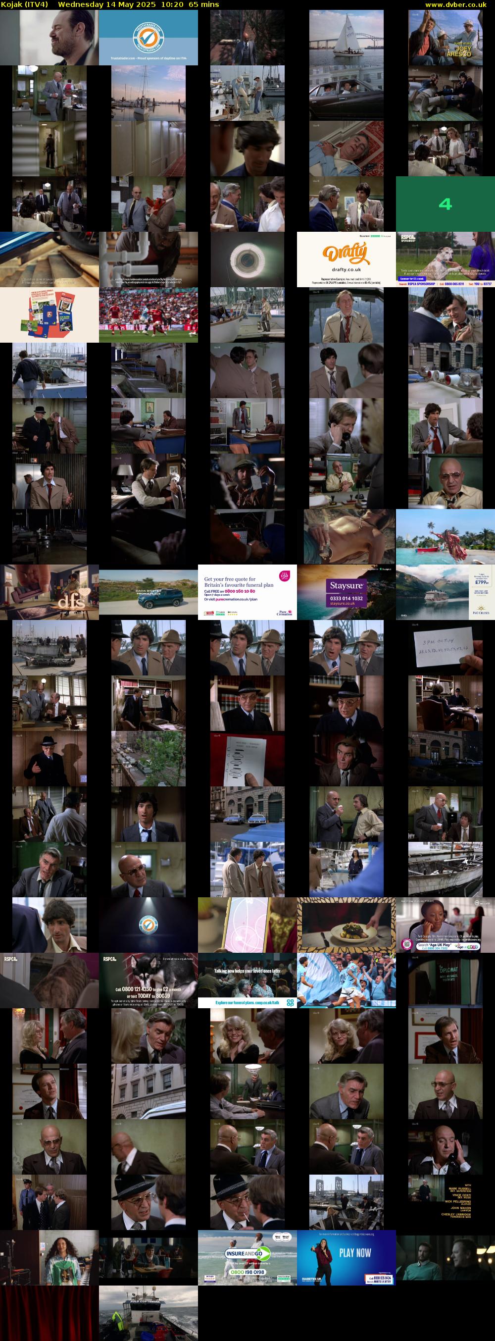 Kojak (ITV4) Wednesday 14 May 2025 10:20 - 11:25