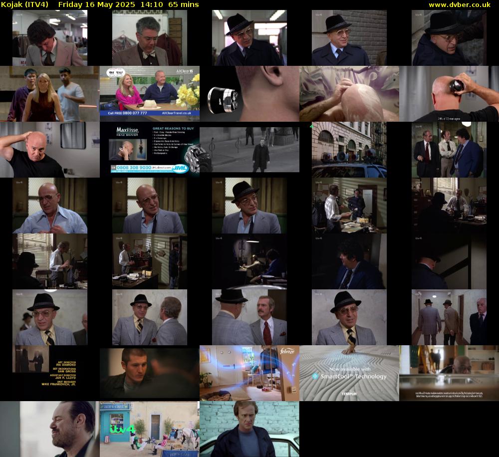 Kojak (ITV4) Friday 16 May 2025 14:10 - 15:15