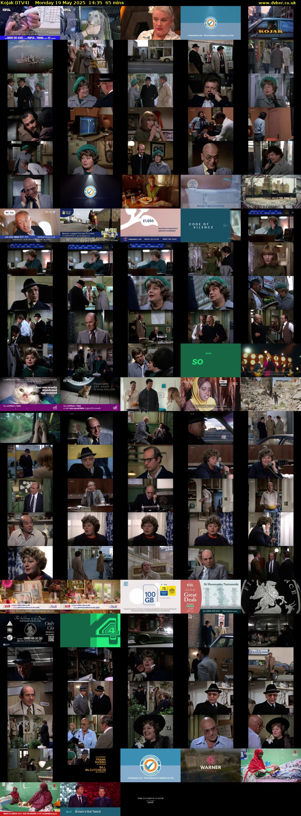 Kojak (ITV4) Monday 19 May 2025 14:35 - 15:40